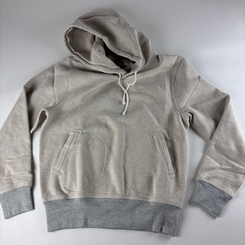 New Wallace & Barnes Hoodie Mens Small Heavyweight Tan Pullover J Crew